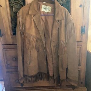 Genuine Vintage Wilson’s Suede and Leather fringe jacket. Large size